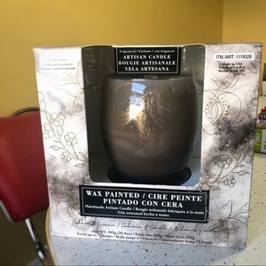 Handmade Artisan Scented Candle Wax Painted